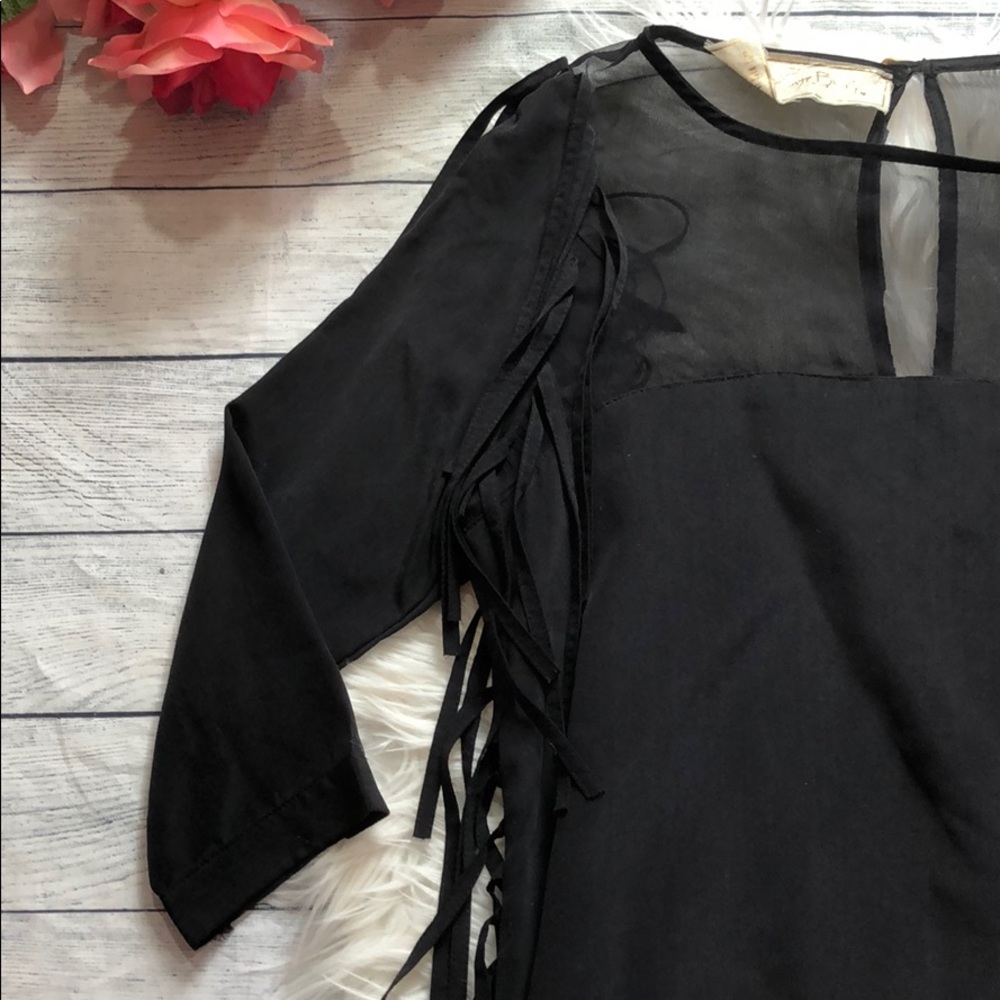 Jen's Pirate Booty Silk Banshee Fringe Mini Dress - Picture 4 of 8